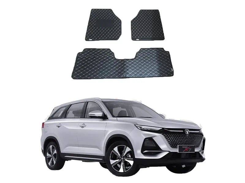 Changan Oshan X7 ( 5 Seater ) 7D Floor Mat ( Flat Style ) 3PCS - Model 2022-2024 Image-1