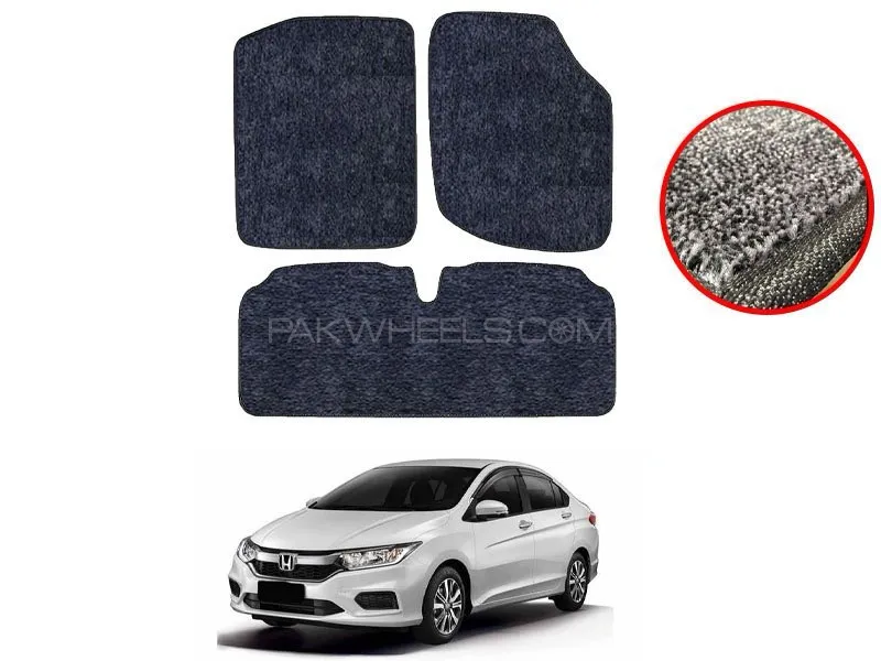 Honda City Carpet Mats black&grey 2009 to 2020 original fitting floor size Image-1