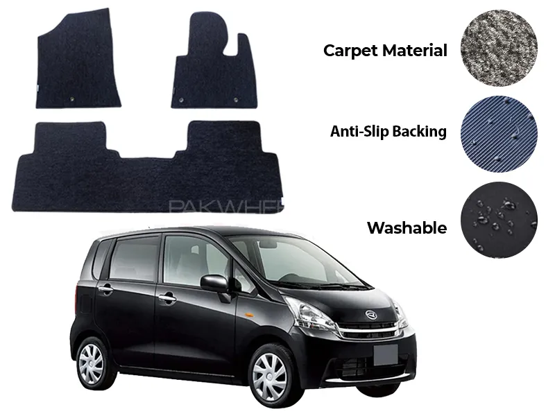 Daihatsu Move Fitting Carpet Floor Mat 3PCS - Model 2011-2014 Image-1