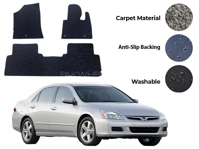 Honda Accord Fitting Carpet Floor Mat 3PCS - Model 2002-2007