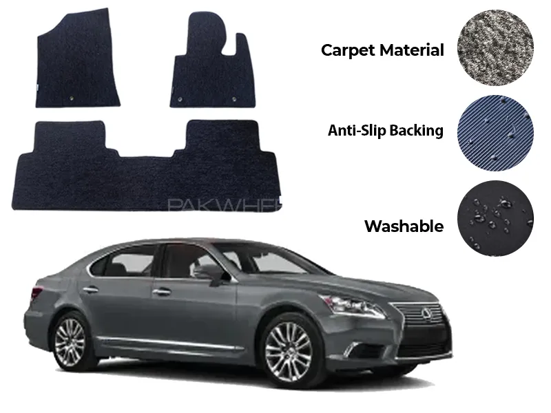 Lexus LS 600 Fitting Carpet Floor Mat 3PCS - Model Image-1