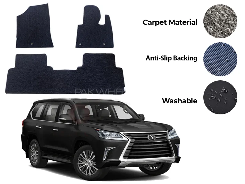 Lexus LX570 Fitting Carpet Floor Mat 3PCS - Model 2016 Image-1