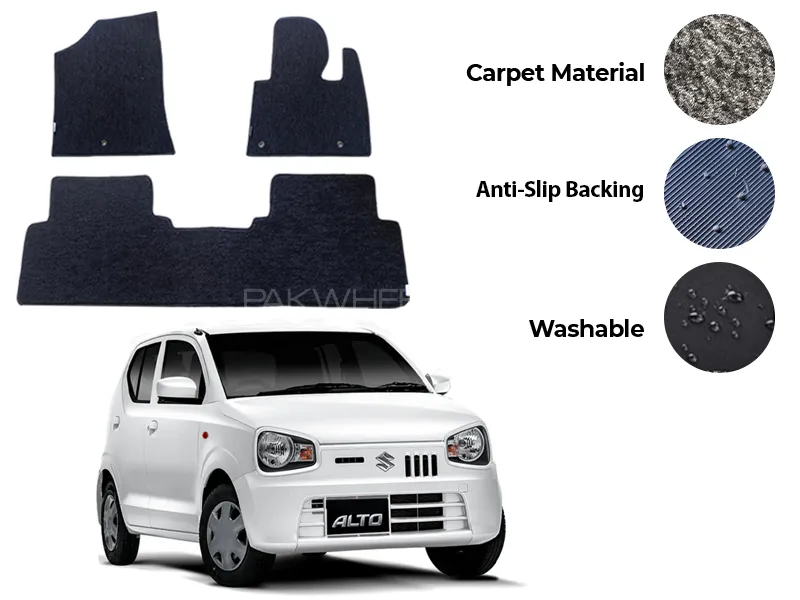 Suzuki Alto Fitting Carpet Floor Mat 3PCS - Model 2019-2025 Image-1