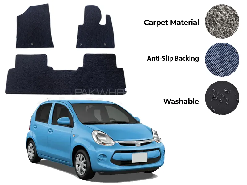 Toyota Passo Genuine Fitting Carpet Floor Mat 3PCS - Model 2011-2016 Image-1