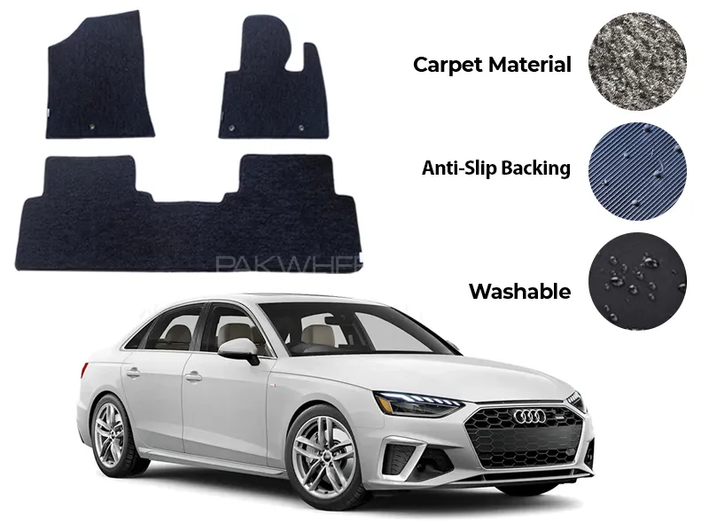 Audi A4 Genuine Fitting Carpet Floor Mat 3PCS - Model 2017-2024 Image-1