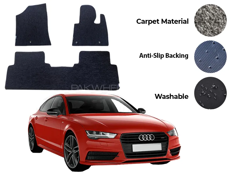 Audi A7 Genuine Fitting Carpet Floor Mat 3PCS - Model 2010-2018 Image-1