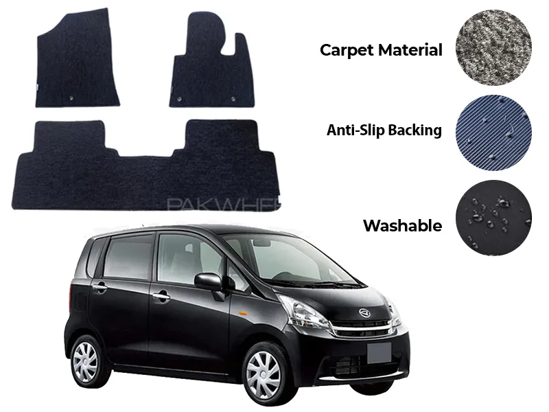 Daihatsu Move Fitting Carpet Floor Mat 3PCS - Model 2011-2014 Image-1