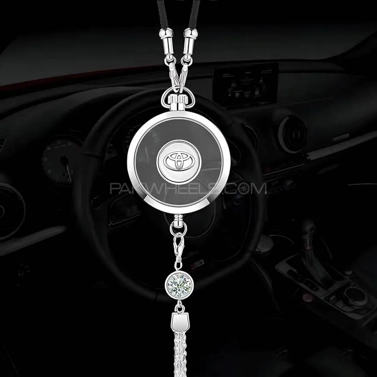 Toyota Logo Car Hanging Perfume With Liquid | Car Air Freshener Image-1