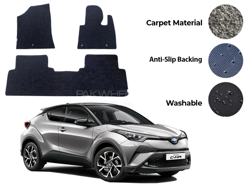 Toyota C-HR Genuine Fitting Carpet Floor Mat 3PCS - Model 2016-2025 Image-1