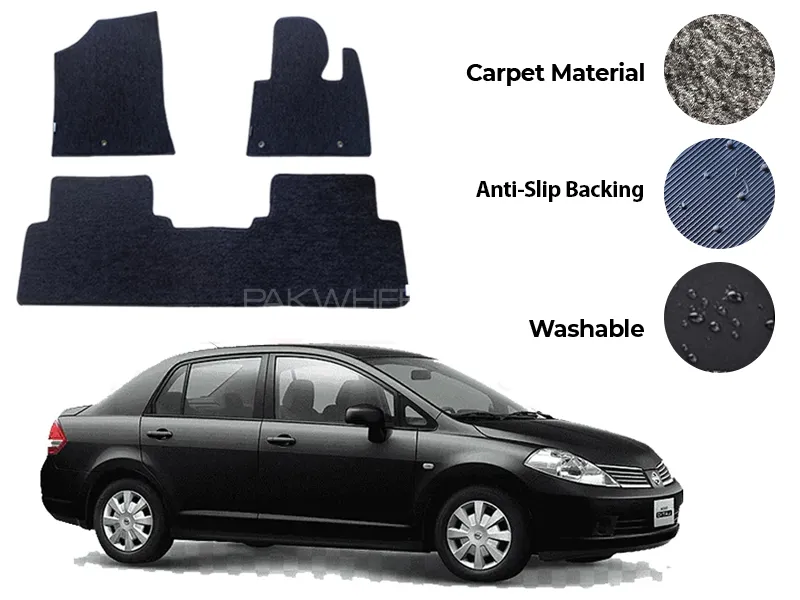 Toyota Corolla Genuine Fitting Carpet Floor Mat 3PCS - Model 2000-2005 Image-1