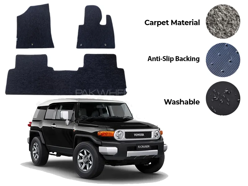 Toyota Fj Cruiser Genuine Fitting Carpet Floor Mat 3PCS - Model 2006-2018