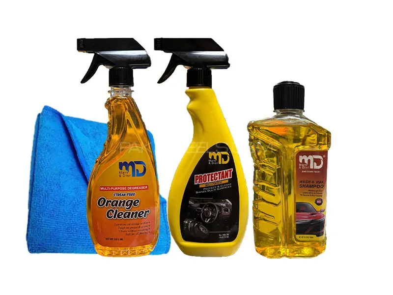 4in1 Dashboard protectant liquid,All purpose cleaner,MARK & Dior car Yellow shampoo ,microfibre clot Image-1
