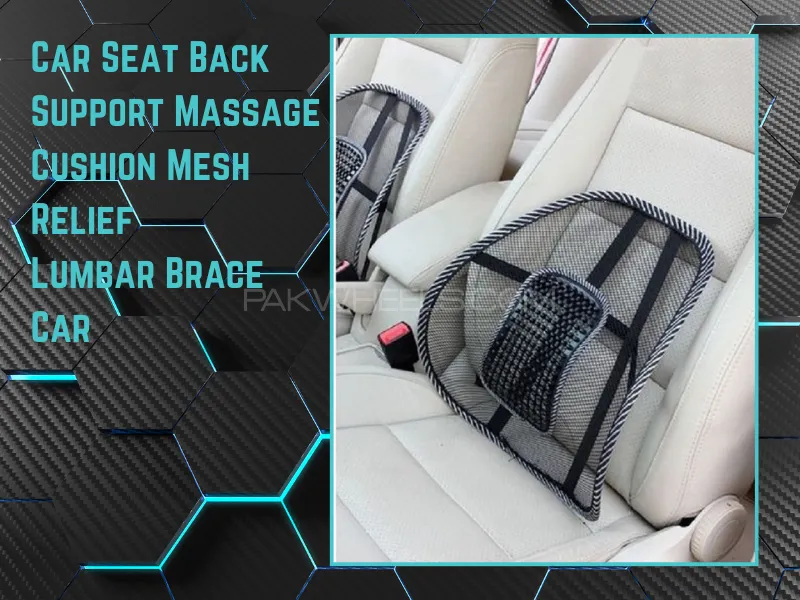 Car Seat Back Support Massage Cushion Mesh Relief Lumbar Brace Car Image-1