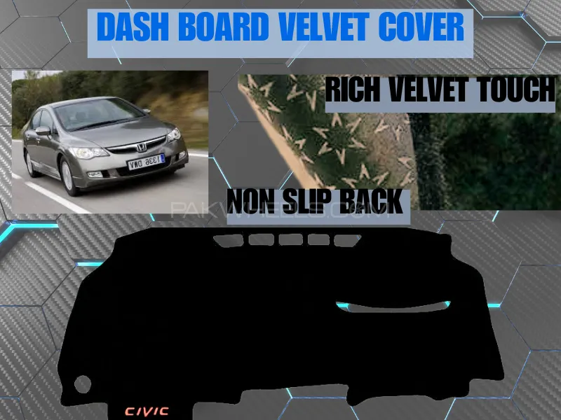 Dashboard Cover Carpet For Honda Civic Reborn - 2007 -2012 Image-1