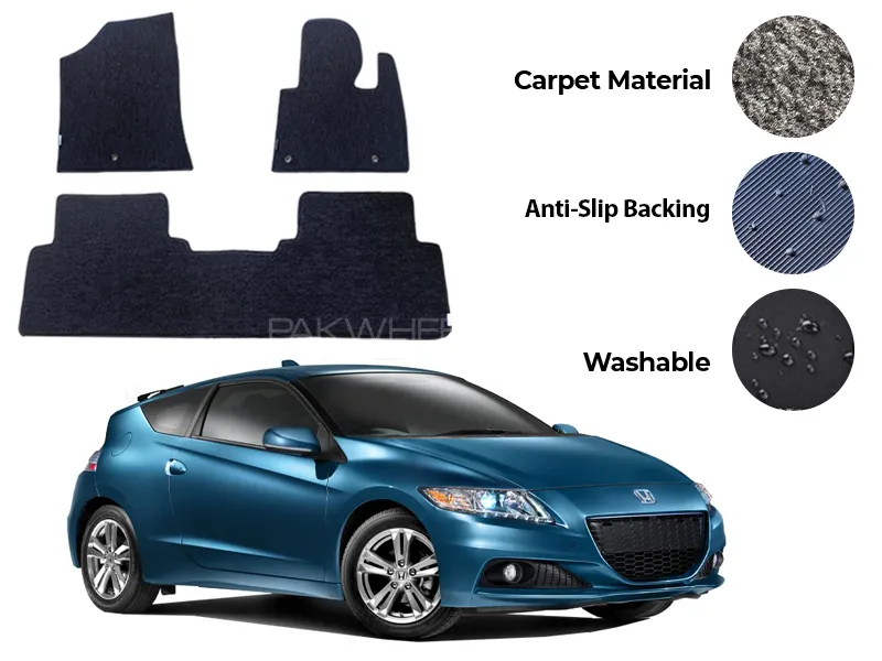 Honda CR-Z Sports Hybrid Genuine Fitting Carpet Floor Mat 3PCS - Model 2010-2018 Image-1