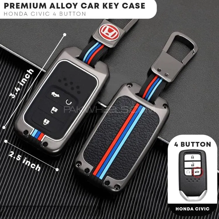 Honda Civic 2022-2024  Metal Key Cover  Image-1