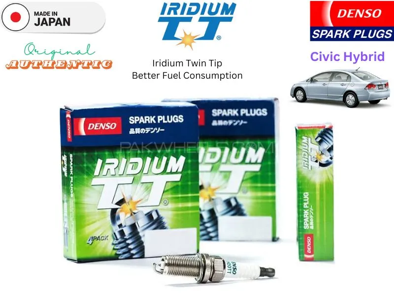Honda Civic Hybrid Iridium Twin Tip Spark Plugs 4 Pcs Image-1