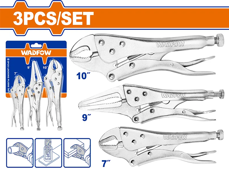 WADFOW 3 Pcs Locking Pliers Set Model WLP5703 Image-1