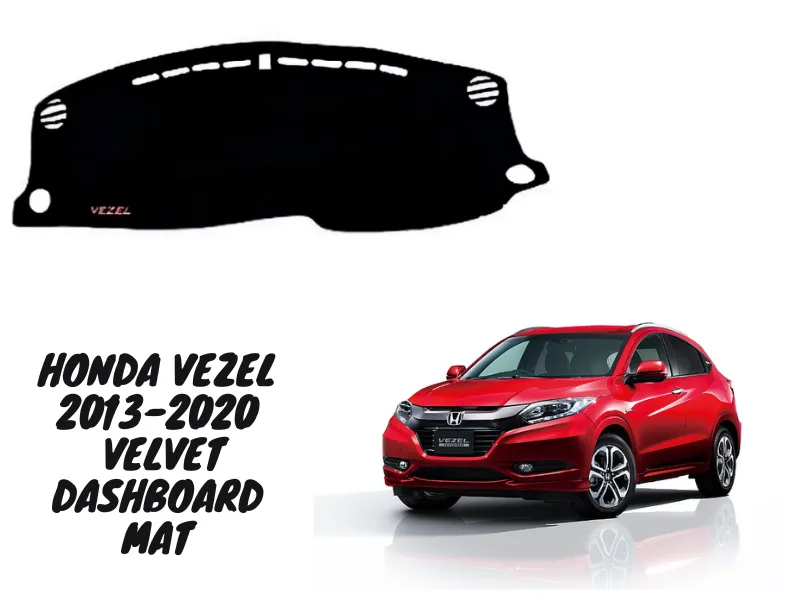 Honda Vezel 2013-2020 Premium Quality Customized Velvet Car Dashboard Anti Slip Mat - Car Dashboard Image-1