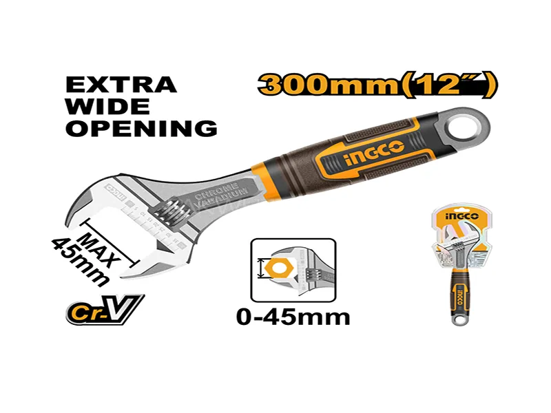 INGCO Adjustable Wrench Model HADW131128 Image-1