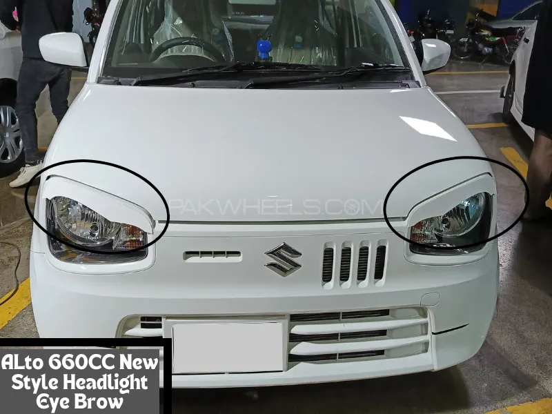 Suzuki Alto New Style Headlight Eyebrows in White Color | Suzuki Alto Headlight Eye Brow