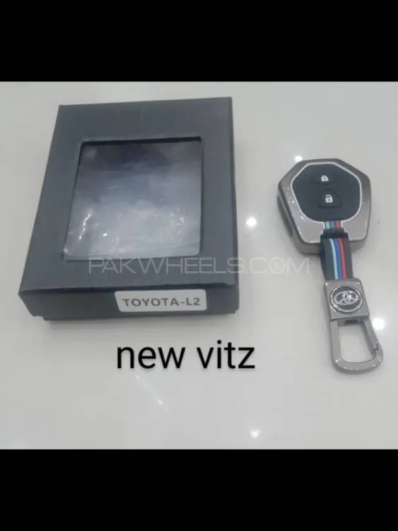 Metal Key Cover For Toyota Vitz 2017-20 Model Image-1