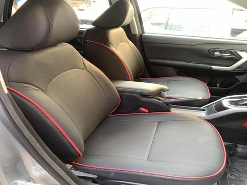 Toyota Raize Seatcovers With Red Pipen Skin Fit - Synthetic leather Toyota Raize Seatcovers With Red Pipen Skin Fit - Synthetic leather