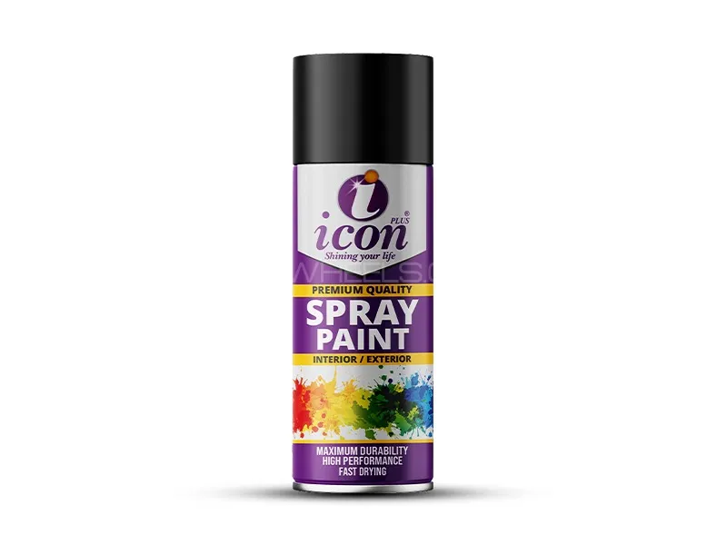 Icon Plus Spray Paint 300ml - Gloss Black  Image-1