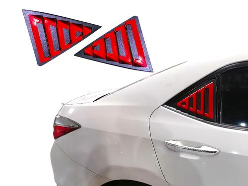 Toyota Corolla 2015-2025 Quarter Glass Louvers in Matte Mahroon TRD 1Pair with Double Tape Toyota Corolla 2015-2025 Quarter Glass Louvers in Matte Mahroon TRD 1Pair with Double Tape