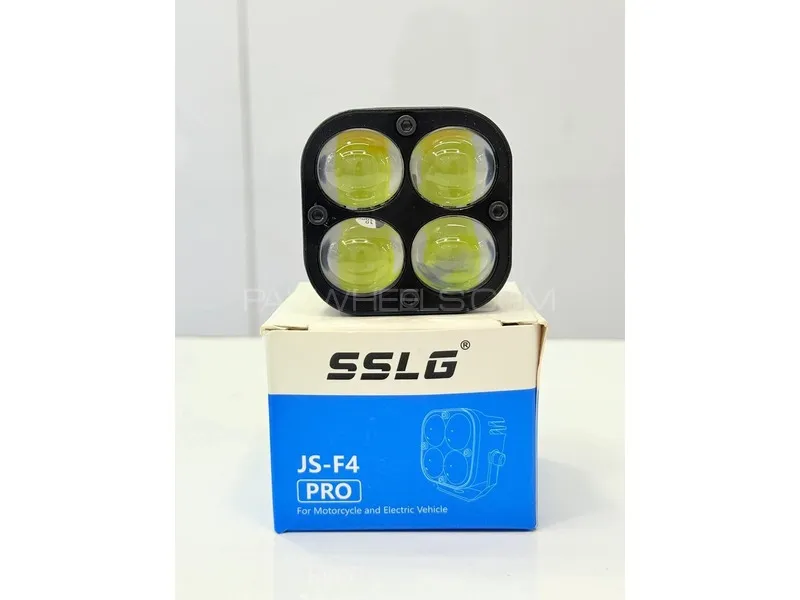 Universal Mini Quad Lens Projector Dual Colour Yellow/White For Jeep/Car/Bike 1 Pc Image-1