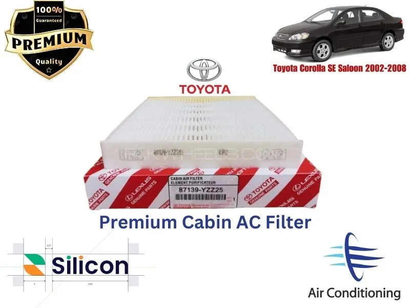 Toyota Corolla SE Saloon 2002-2008 Premium Quality Cabin Filter - Imported Image-1