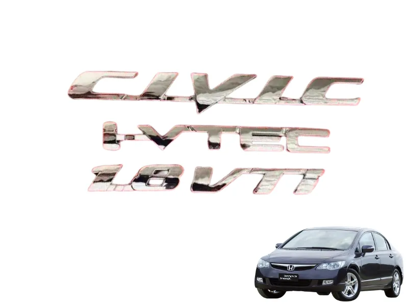 Honda Civic Reborn 1.8 2006-2012 Emblem 4 Pieces Image-1