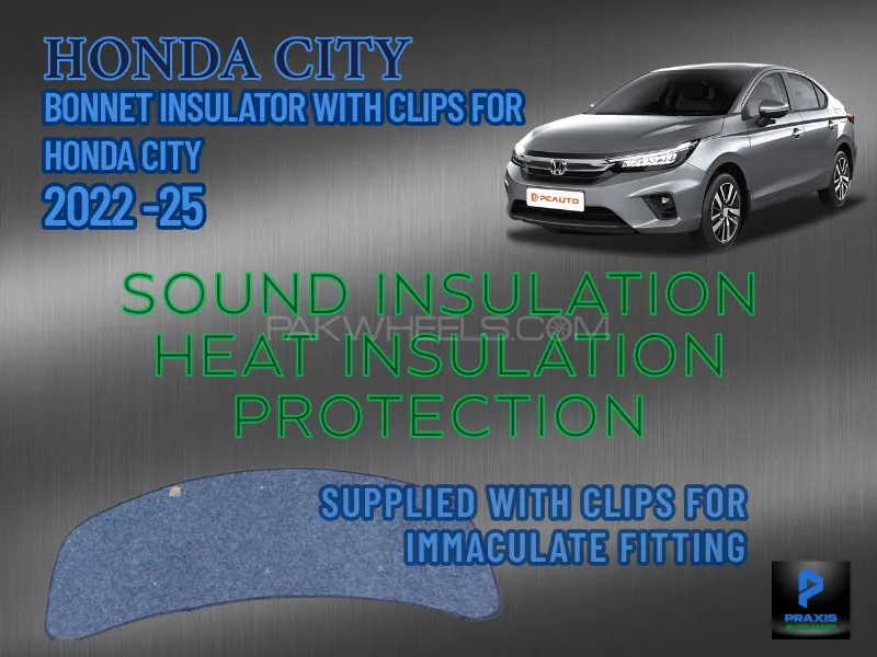 Bonnet Insulator with Clips for Honda City 2022-25 | Honda City 2022-25 Bonnet Cover | Bonnet Insula Image-1