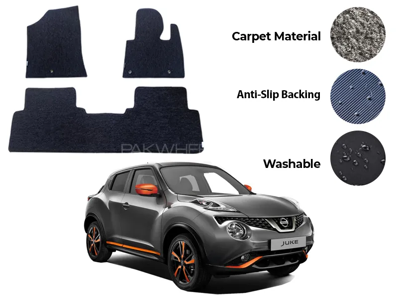 Nissan Juke Genuine Fitting Carpet Floor Mat 3PCS - Model 2010-2025 Image-1