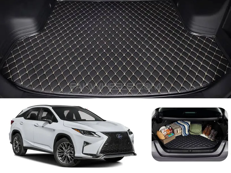 Lexus RX 450H 7D Custom Car Trunk Mat - Model 2008-2022 Image-1