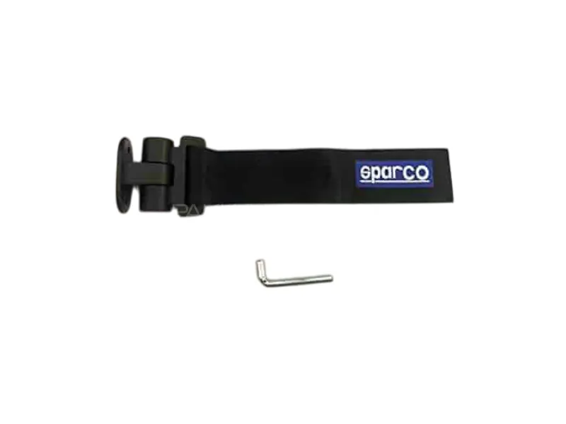 Universal Sparco Tow Hook Strap Black Image-1