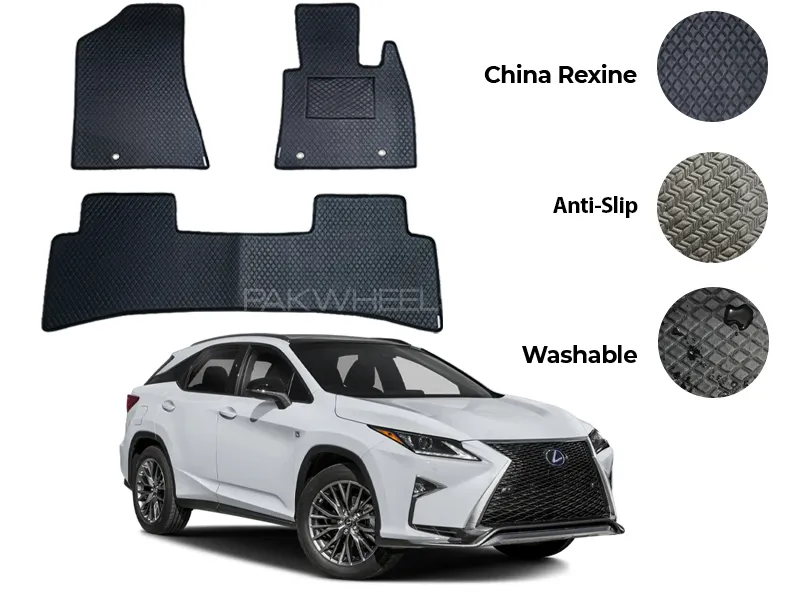 Lexus RX 450H China Rexine Floor Mat 3PCS - Model 2008-2022 Image-1