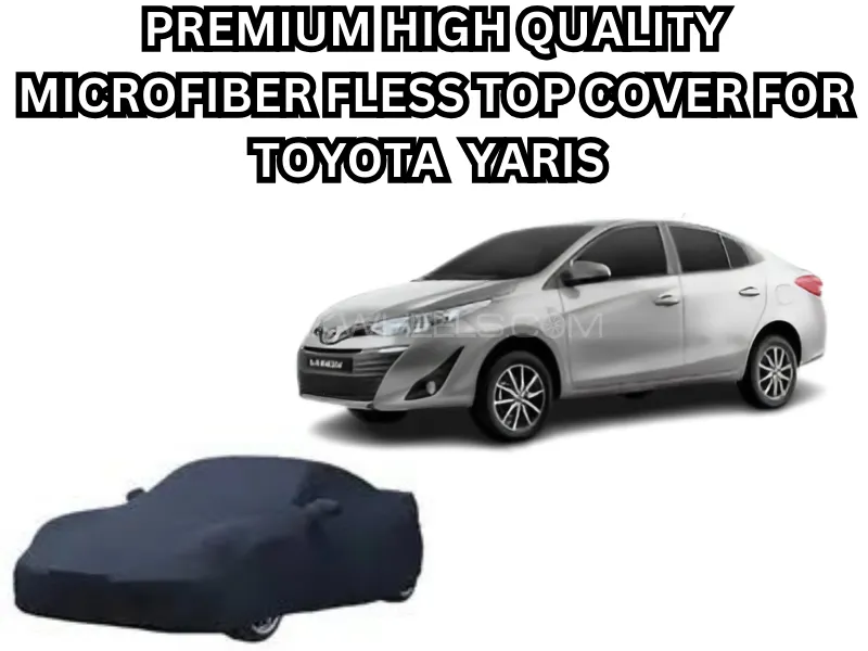 Premium High-Quality Microfiber Fleece Top Cover for Toyota Yaris - Black Image-1