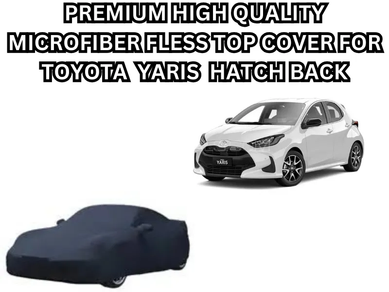 Premium High-Quality Microfiber Fleece Top Cover for Toyota Yaris Hatchback - Black Image-1