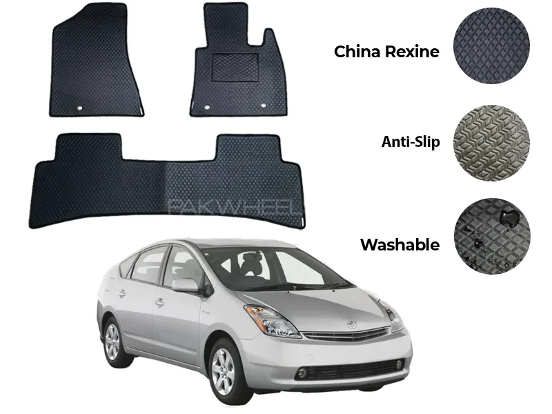 Toyota Prius China Rexine Floor Mat 3PCS - Model 2003-2009 Image-1