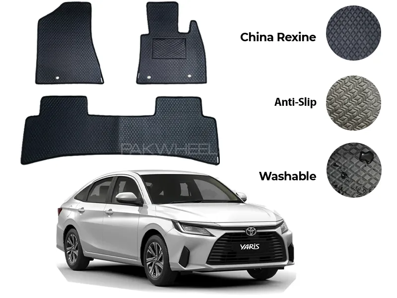 Toyota Yaris China Rexine Floor Mat 3PCS - Model 2020-2025 Image-1