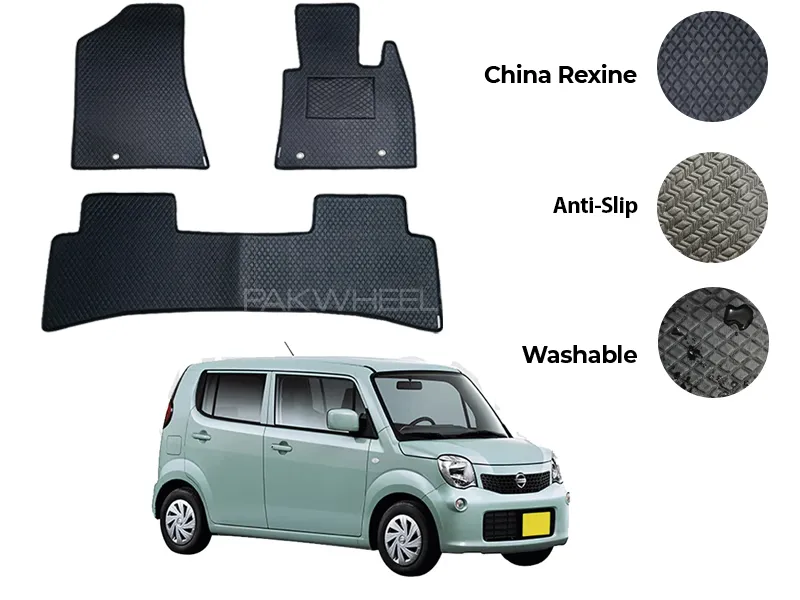 Nissan Moco China Rexine Floor Mat 3PCS - Model 2011-2018 Image-1