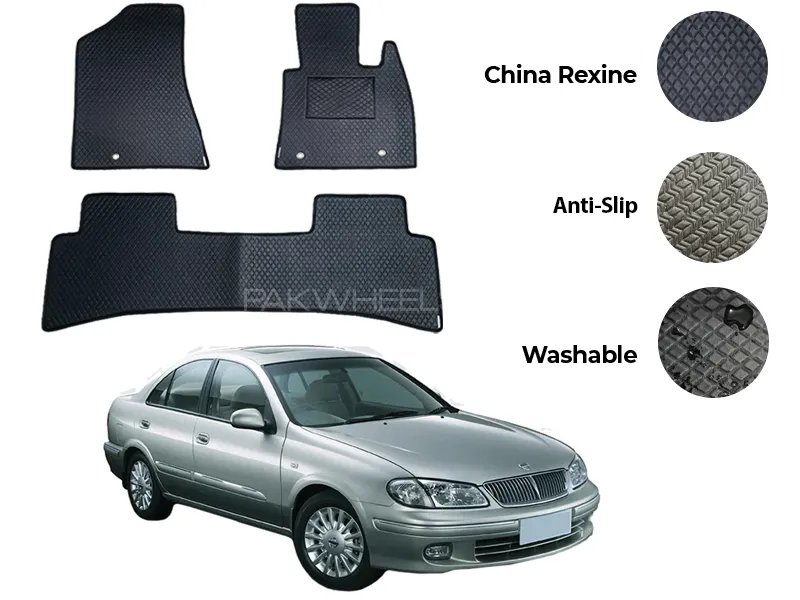 Nissan Sunny China Rexine Floor Mat 3PCS - Model 2005-2010 Image-1