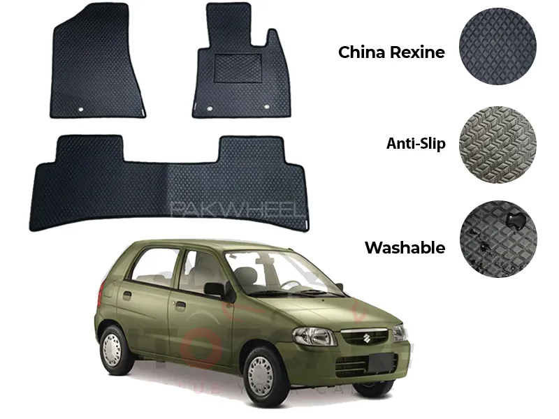 Suzuki Alto China Rexine Floor Mat 3PCS - Model 2000-2003 Image-1