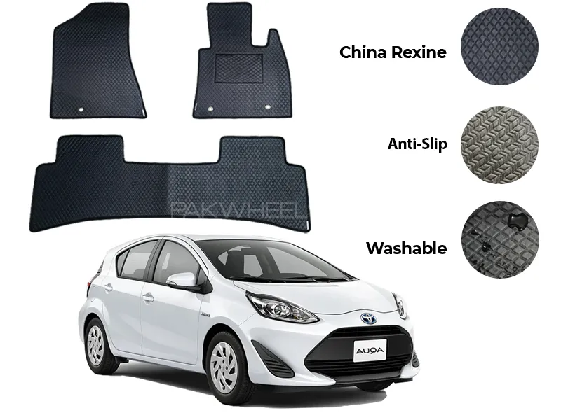 Toyota Aqua China Rexine Floor Mat 3PCS - Model 2012-2021 Image-1