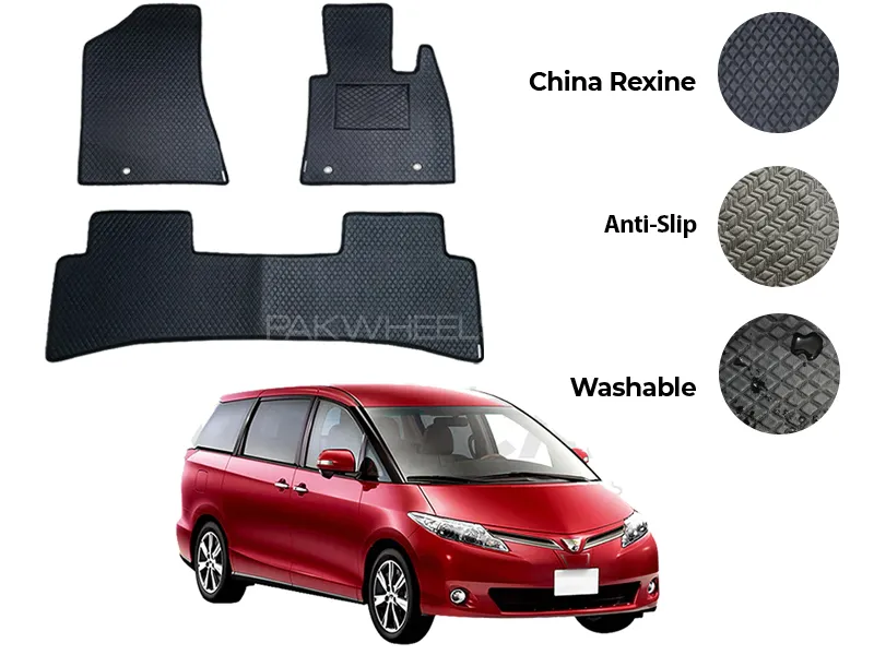 Toyota Estima China Rexine Floor Mat 3PCS - Model 2006-2018