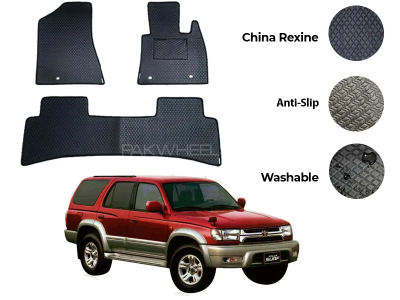 Toyota Hilux Surf China Rexine Floor Mat 3PCS - Model 1990-2002 Image-1