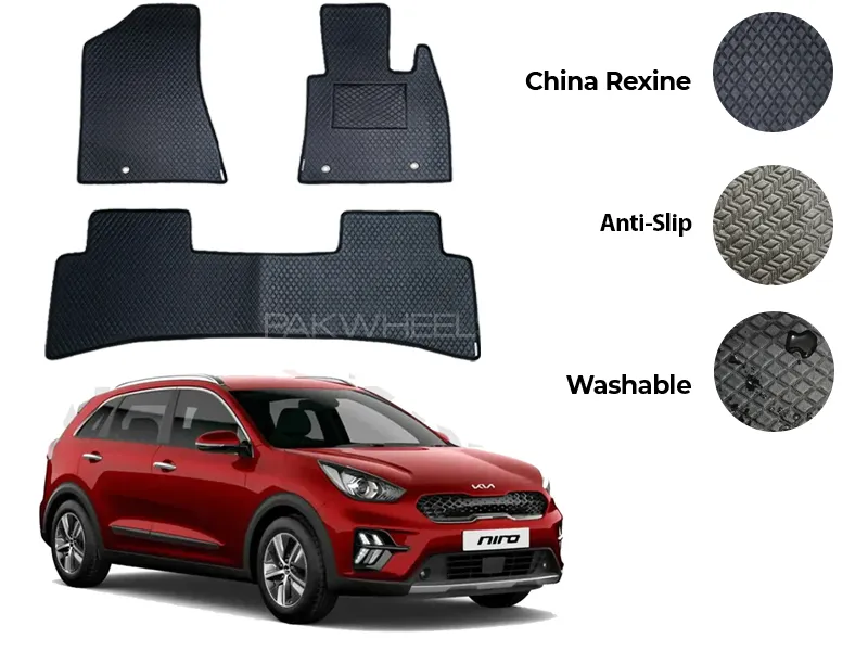 Kia Niro China Rexine Floor Mat 3PCS - Model 2016-2022 Image-1