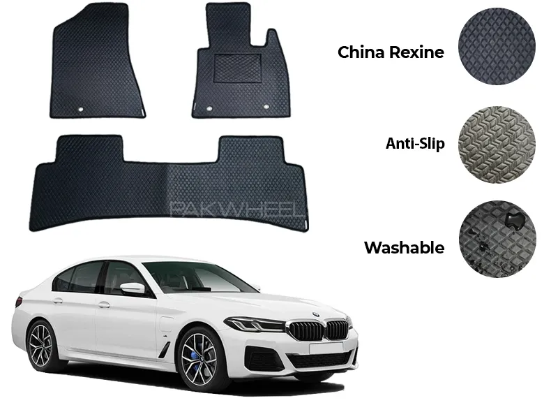 BMW 523i China Rexine Floor Mat 3PCS - Model 2003-2017 Image-1
