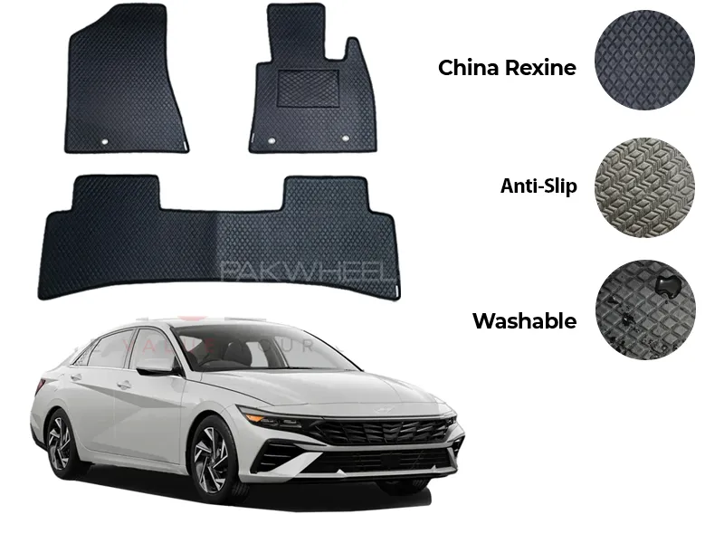 Hyundai Elantra EV China Rexine Floor Mat 3PCS - Model 2024-2025 Image-1